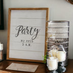 Rustic Wooden Nursery Sign Crib Party Party My Crib 3 AM Baby Shower Gift Handmade 16 x 20 BandsCo Straps