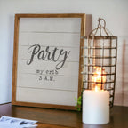 Rustic Wooden Nursery Sign Crib Party Party My Crib 3 AM Baby Shower Gift Handmade 16 x 20 BandsCo Straps