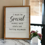 Must Be Special Wooden Nursery Sign Funny Mom Baby Shower Gift Humorous Kids Room Decor BandsCo Straps