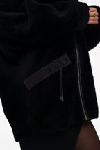 Palermo Genuine Astrakhan Silver Fox Trim Coat - SJB-DIAMOND ELITES