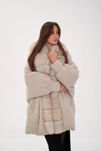 Genuine Polar Fox Boucle Down Coat - SJB-DIAMOND ELITES