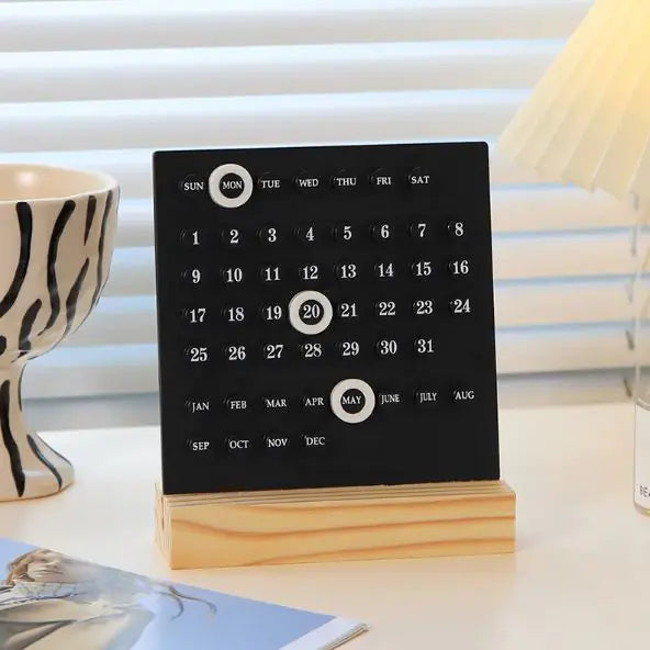 Wannian Wooden Ring Acrylic Calendar Pi-Mart
