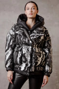 Marble Jacquard Down Fill Coat - SJB-DIAMOND ELITES