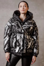 Marble Jacquard Down Fill Coat - SJB-DIAMOND ELITES