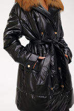 Genuine Gold Fox Fur Freudenberg Comfortemp® Coat - SJB-DIAMOND ELITES