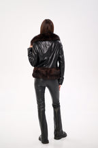 Genuine Polar Fox Real Leather Transformer Jacket - SJB-DIAMOND ELITES