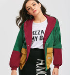 Oversized Corduroy Patchwork Jackets for Women Pi-Mart