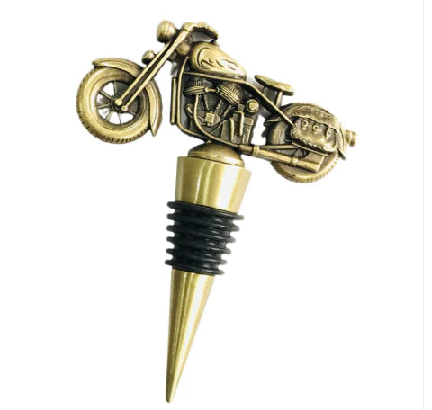 Retro Bronze Riding Motorcycle Wine Stopper Pi-Mart