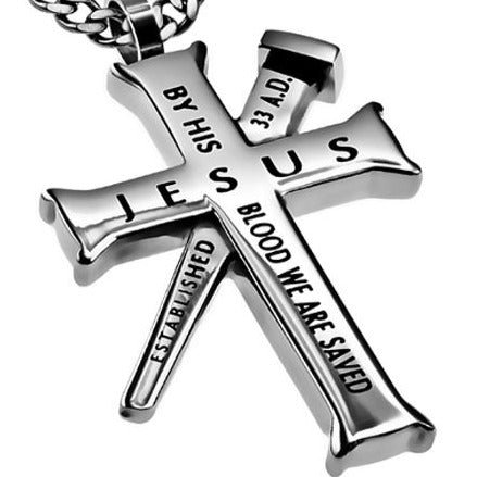 Established Silver Cross Necklace KingdomWear