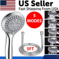 High Pressure Shower Head 5 Settings Handheld Shower Heads Spray With 5 FT Hose Pi-Mart