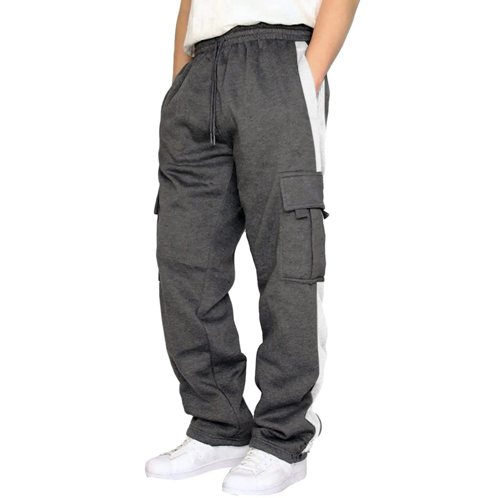 Generic Sweat Pants for Mens Wide Leg Joggers Pants Heavyweight Fleece Workout Jogging Loose Fit Trousers with Pockets X-Large #A3 Dark Gray Lootquake LLC