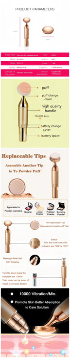 3D Vibrating Makeup Sponge - Electric Foundation Blender Waterproof - For Flawless Liquid & Powder Application Pi-Mart