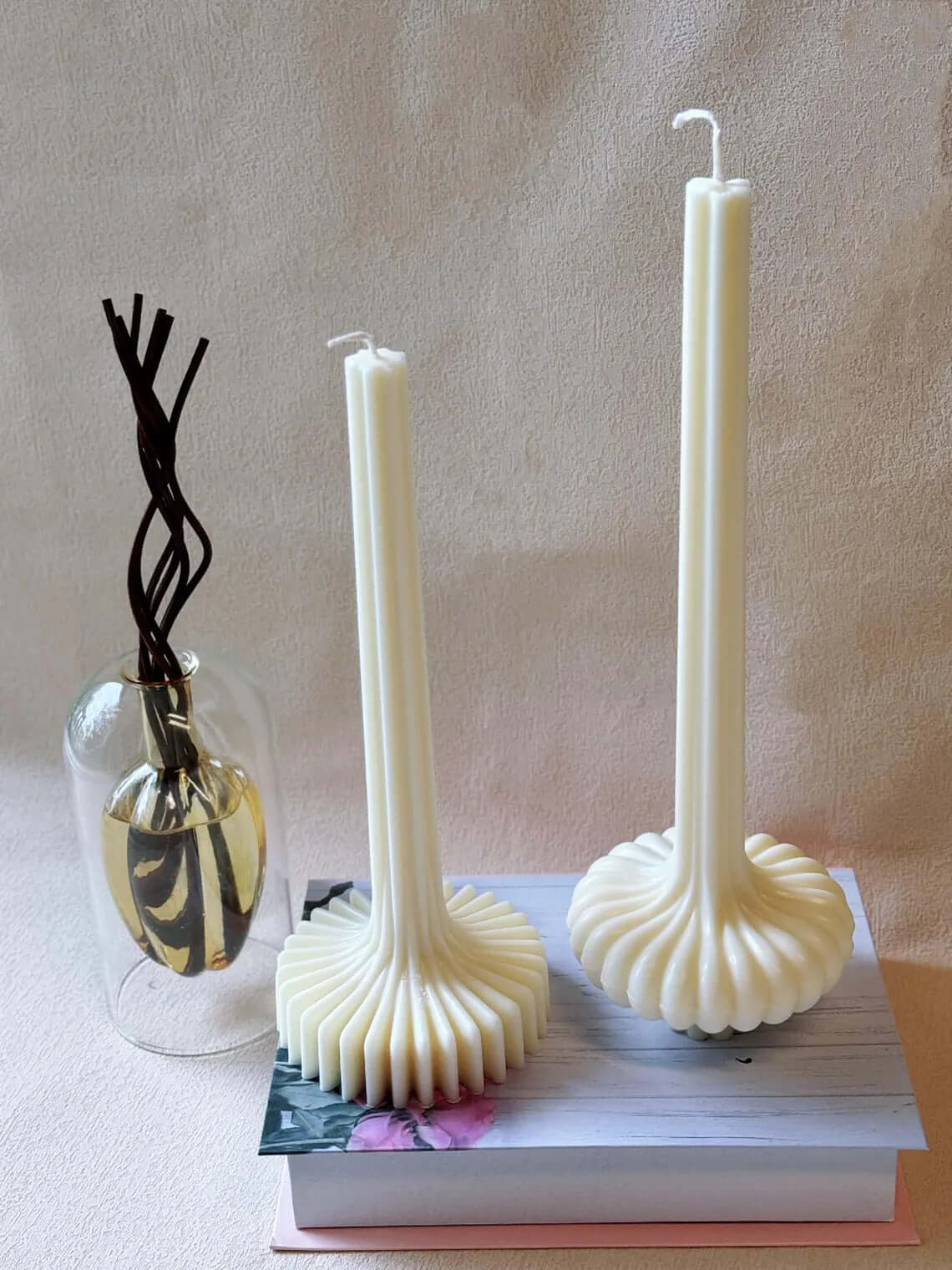 Elegant Lantern Pillar Candle - Unique Soy Wax Home Decor Gift Idea Lootquake LLC