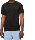 lululemon Mens Metal Vent Tech Short Sleeve Shirt (Deep Coal Black L) Pi-Mart