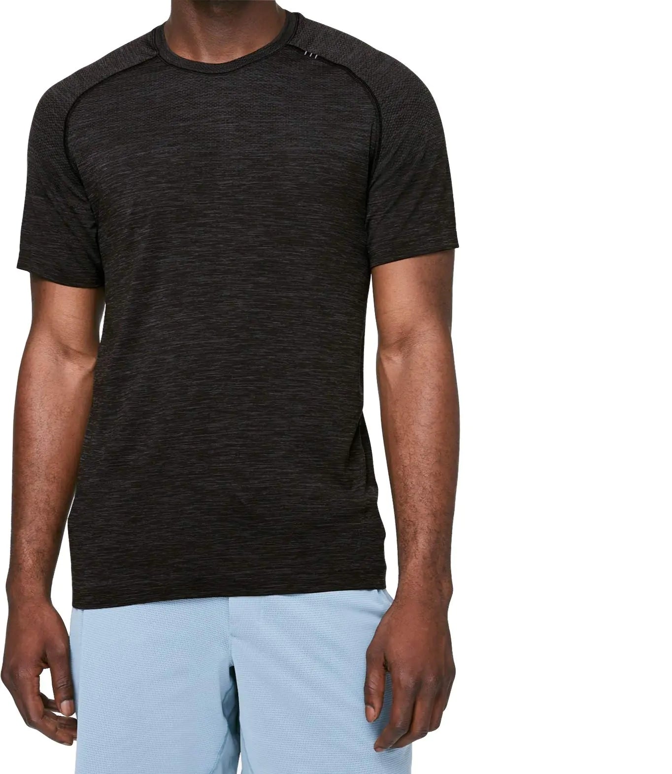 lululemon Mens Metal Vent Tech Short Sleeve Shirt (Deep Coal Black L) Pi-Mart