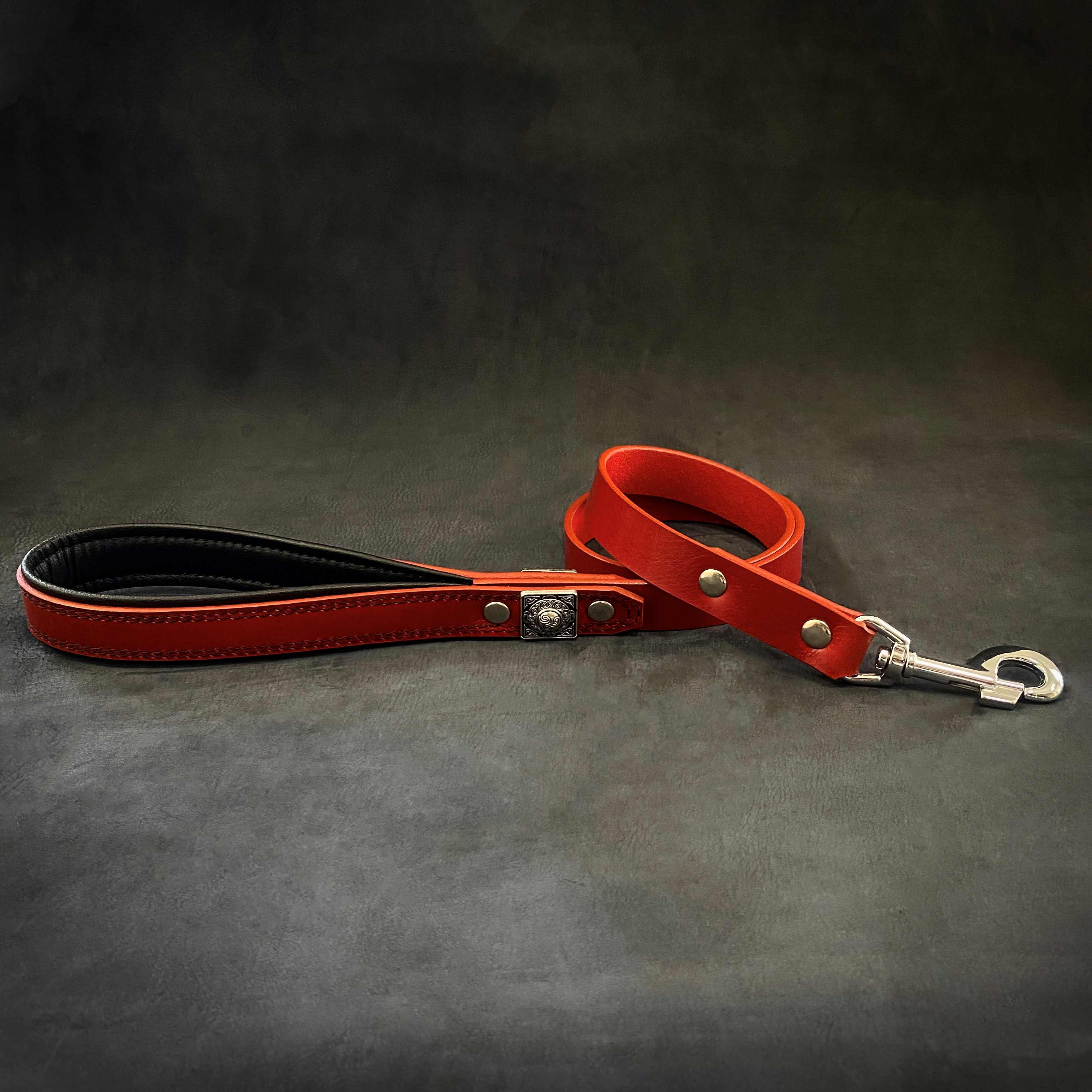 The "Eros" Red Leash 1 inch wide - SJB-DIAMOND ELITES