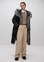 Charlotte Genuine Silver Fox Down Parka - SJB-DIAMOND ELITES