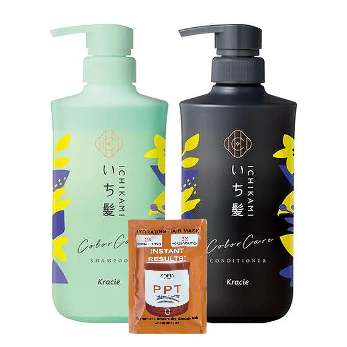 Bundle Shampoo and Conditioner Hair Care Set - Ichikami ColorCare with Free PPT Hair Mask Treatment Included Lootquake LLC