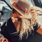 EVIE Bohemian Sunhat - Handwoven Straw Hat | Femstylo