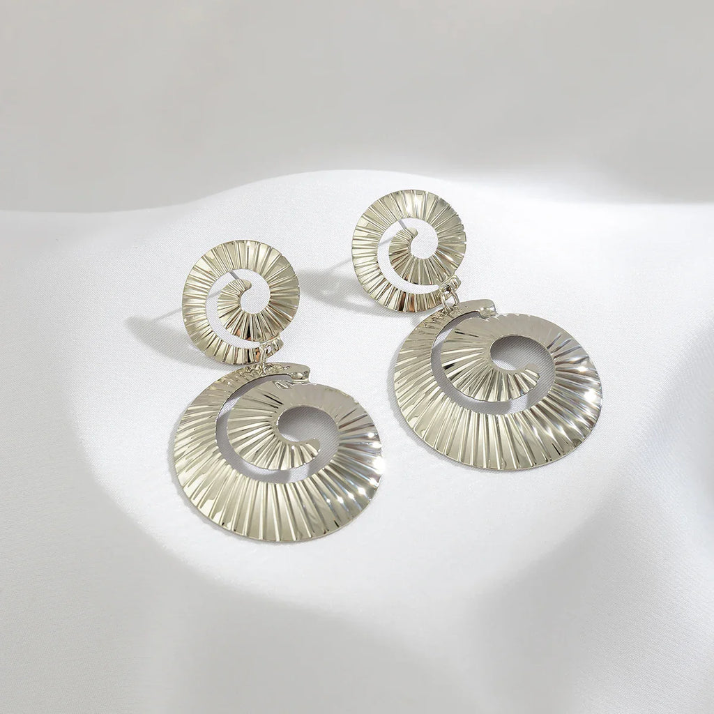 Exaggerated Big Hollowed Out Round Pendant Earrings for Women Trendy Large Drop Earrings 2025 Fashion Jewelry Accessories Female - SJB-DIAMOND ELITES