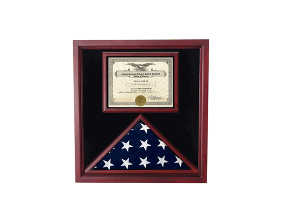 Flag Connections Extra Large Award and Flag Display Case for 3x5 flag The Military Gift Store