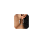 Black Earrings for Women S925 Rhinestone Hoop Earrings Black Hoop Earrings Large Big Hoop Earrings Hypoallergenic Jewelry 40/50/60 mm