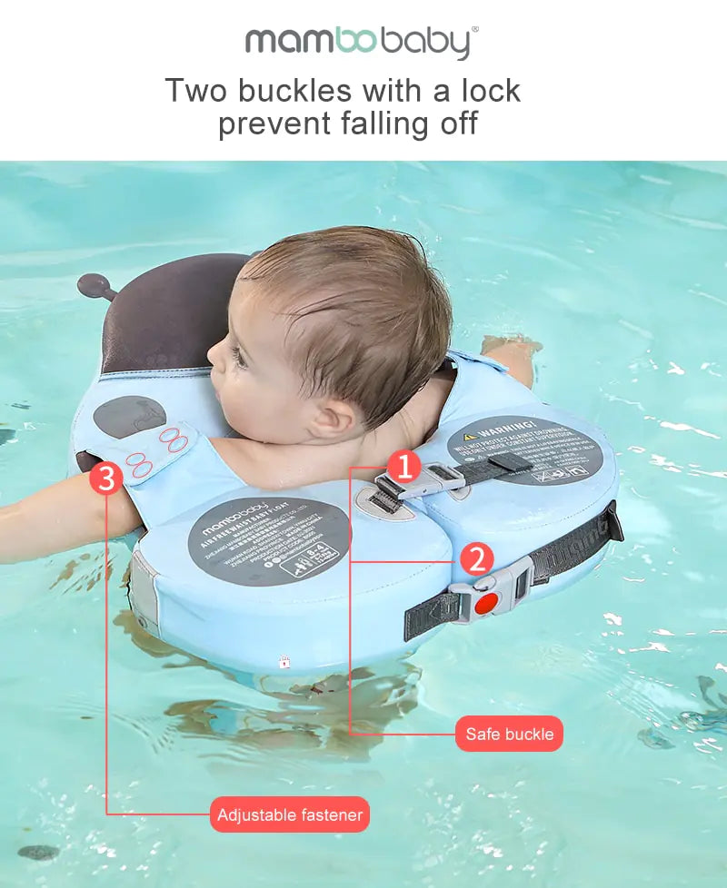 Baby Swimming Float With Sunshade For Infant Non-Inflatable Pool Pi-Mart