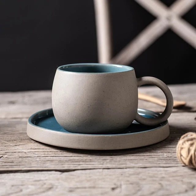 Coffee Mug with Saucer Ceramic Pi-Mart