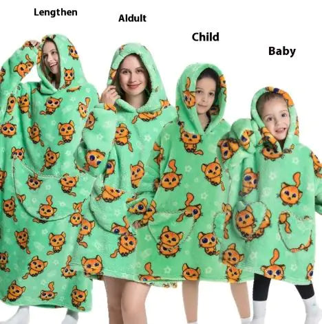 Lazy Blanket Hoodie Family Party Gift Pi-Mart