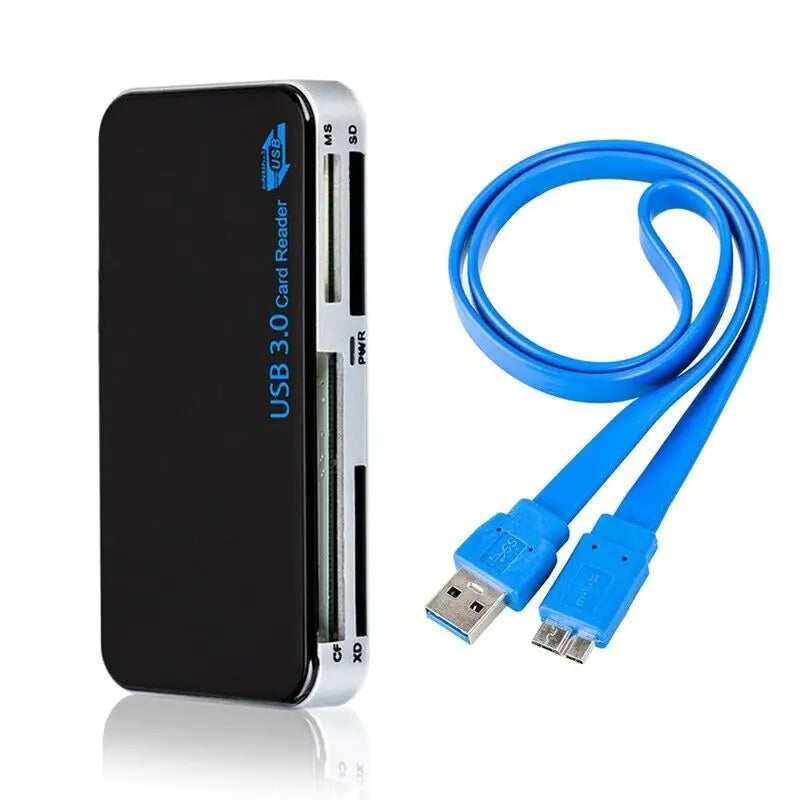 USB 3.0 Memory Card Reader Adapter 5GBPS Fit For CF/TF/SD/Micro SD/XD/M2/MS Card Pi-Mart