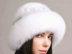 Mink Hair Hat - Lady Braided Fur Winter Hat Pi-Mart