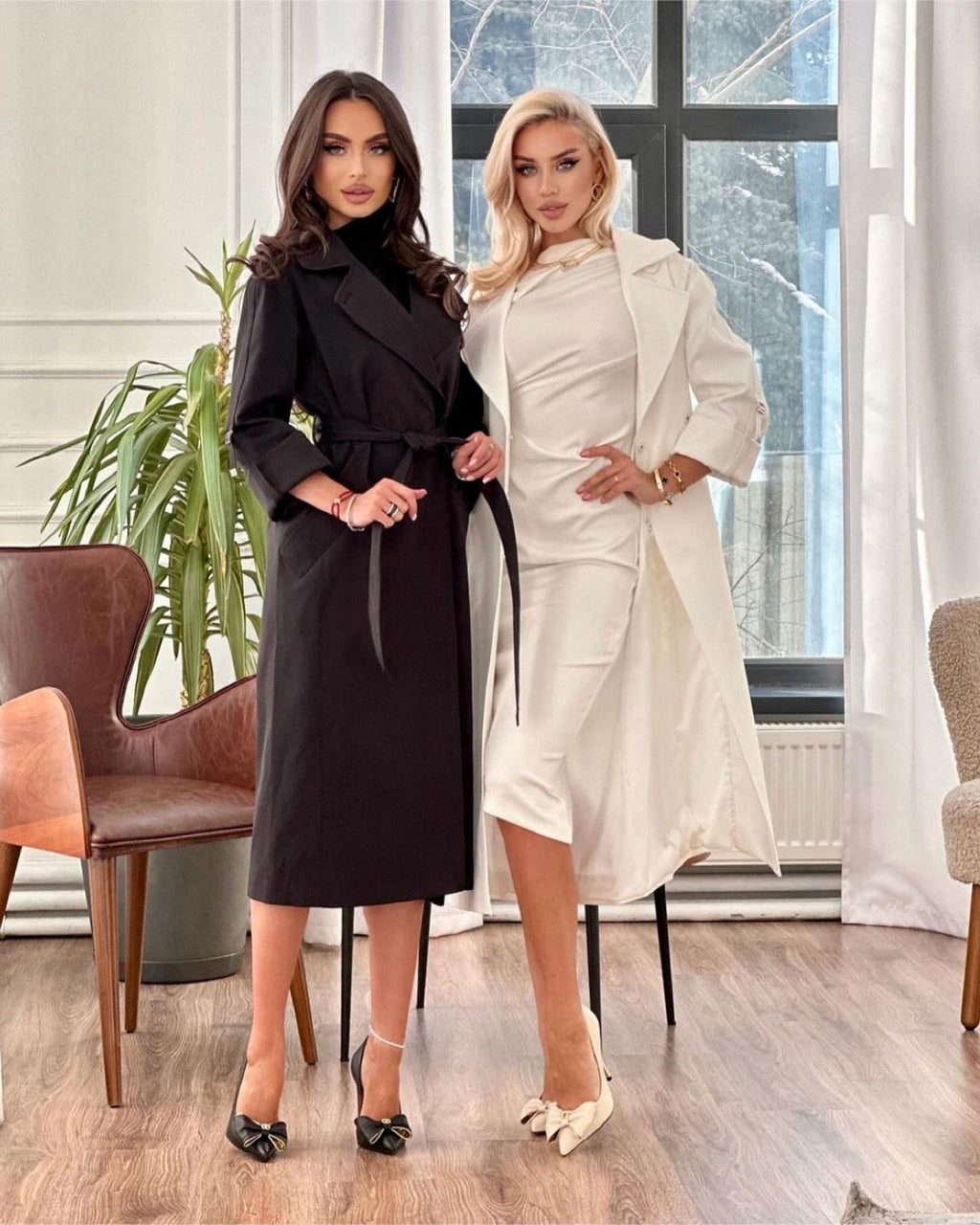Cotton Blend Trench Coat - SJB-DIAMOND ELITES