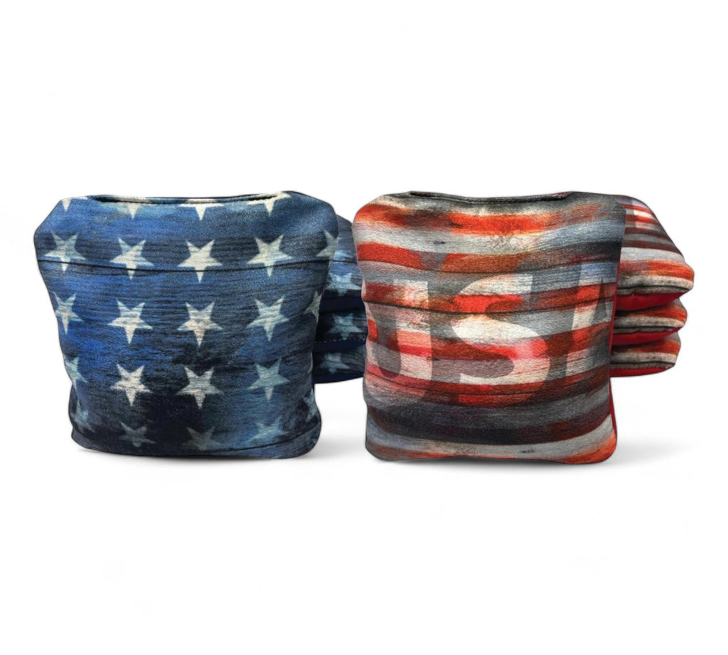 USA Flag Slick and Stick Bags blastcornhole