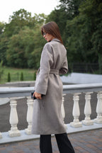 Classic Wool Blend Coat in Grey - SJB-DIAMOND ELITES