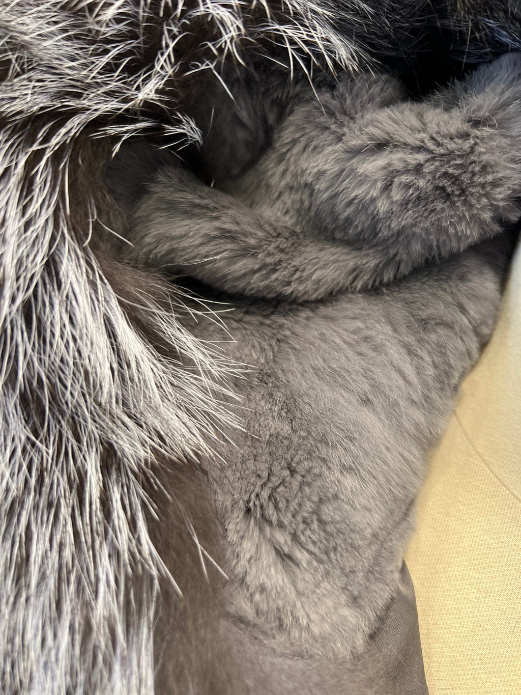 Roma Genuine Silver Fox Fur Rabbit Fur Insulated Parka in Red Alaska® Outerwear Company