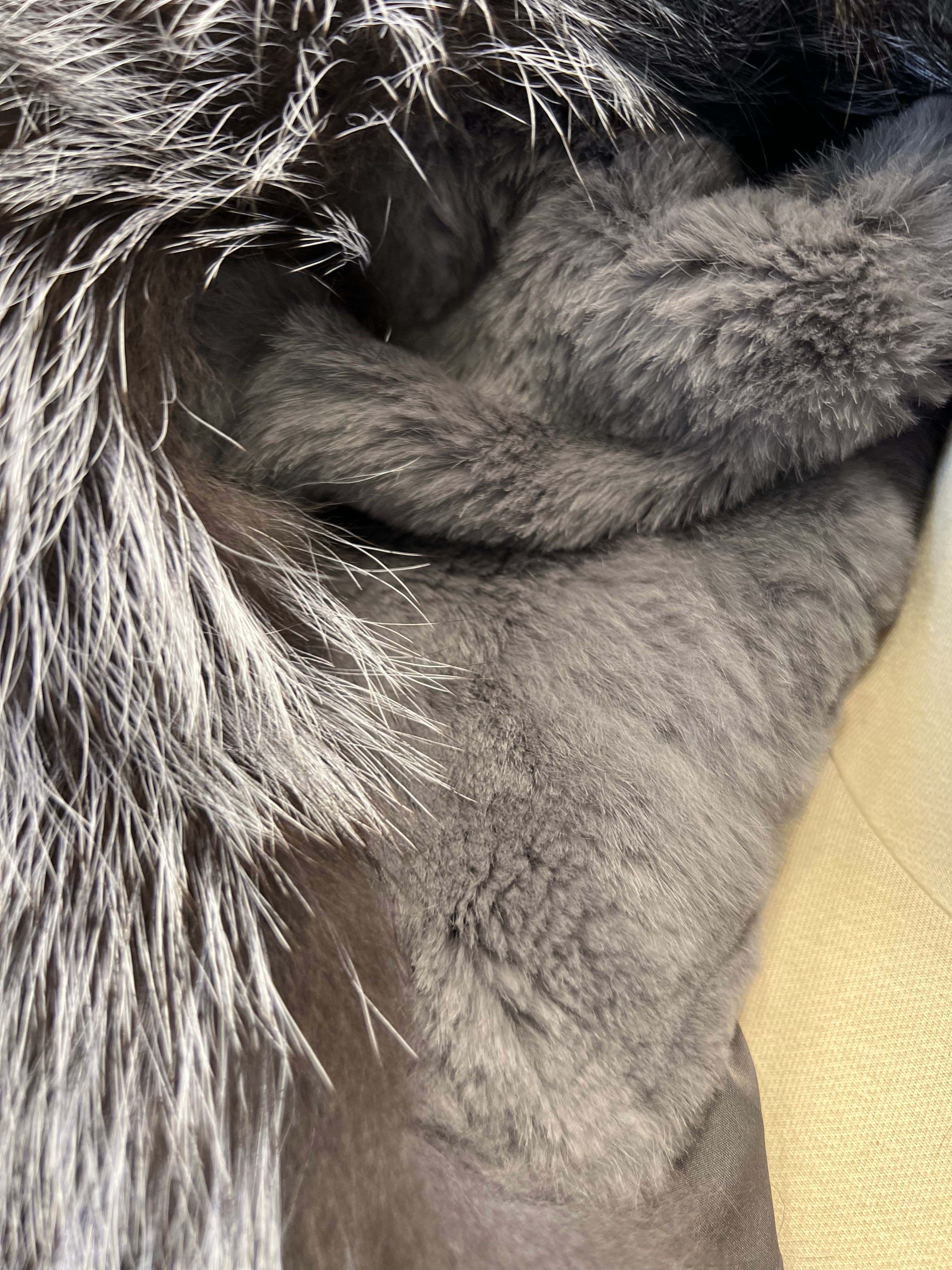Roma Genuine Silver Fox Fur Rabbit Fur Insulated Parka in Red Alaska® Outerwear Company