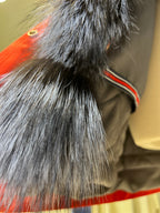 Roma Genuine Silver Fox Fur Rabbit Fur Insulated Parka in Red Alaska® Outerwear Company