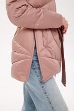 Genuine Silver Fox Fur Trim Down Insulated Parka - SJB-DIAMOND ELITES