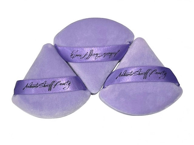 Ashunta Sheriff Beauty Velvet Hypoallergenic Ultra Soft Purple Puffs (3-Pack) - SJB-DIAMOND ELITES