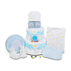 Blue Two-Tier Diaper Cake Gift Alder Creek Gift Baskets