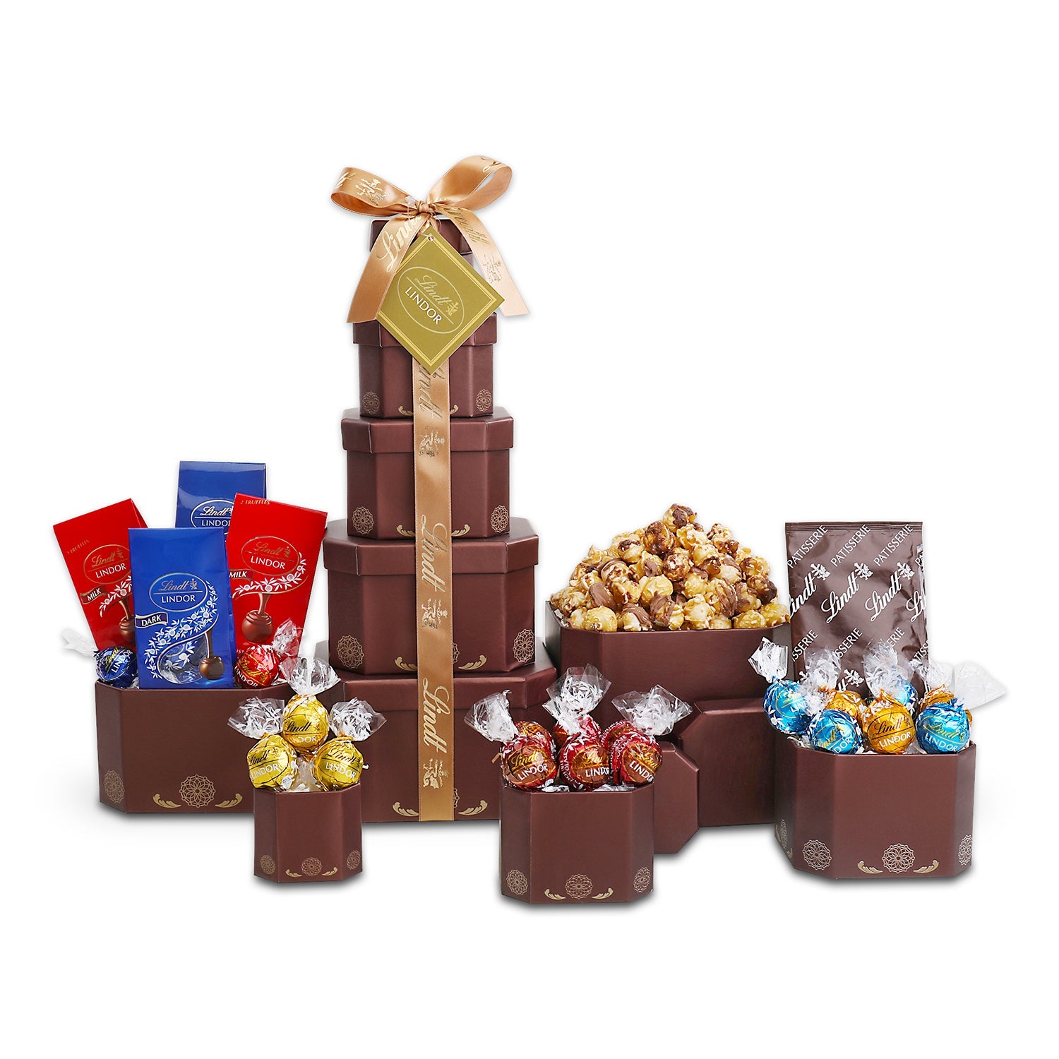 Decadent Lindt Gift Tower Alder Creek Gift Baskets