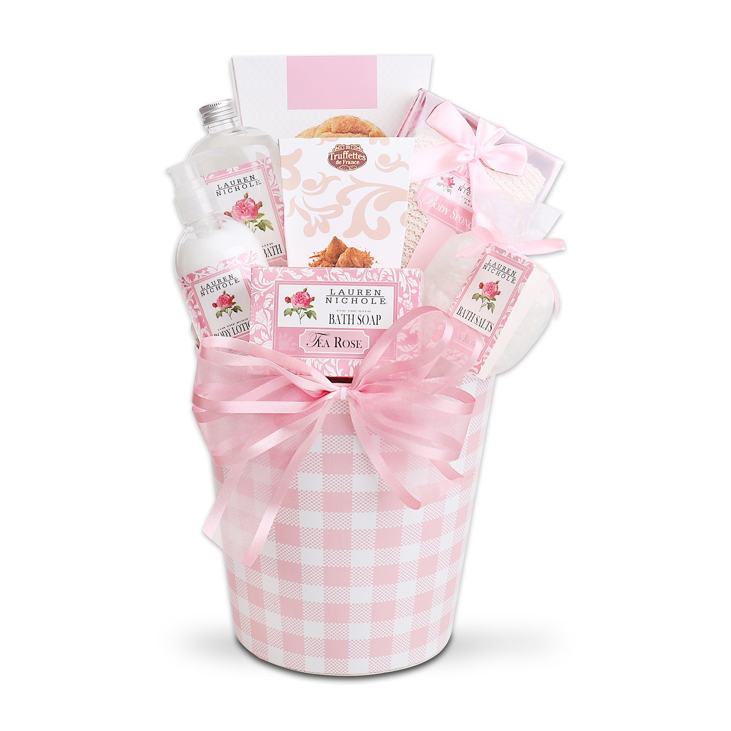 Rose Spa & French Truffles Gift Basket Alder Creek Gift Baskets