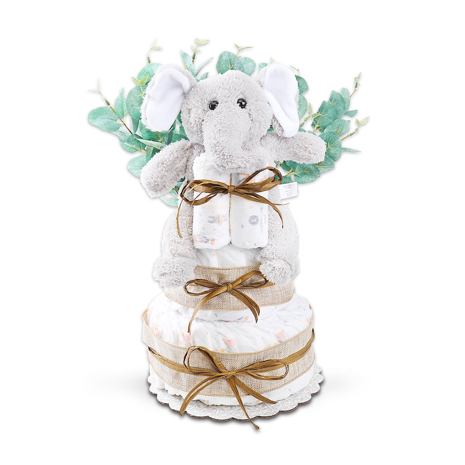 Wild About Baby Two-Tier Diaper Cake Gift Alder Creek Gift Baskets