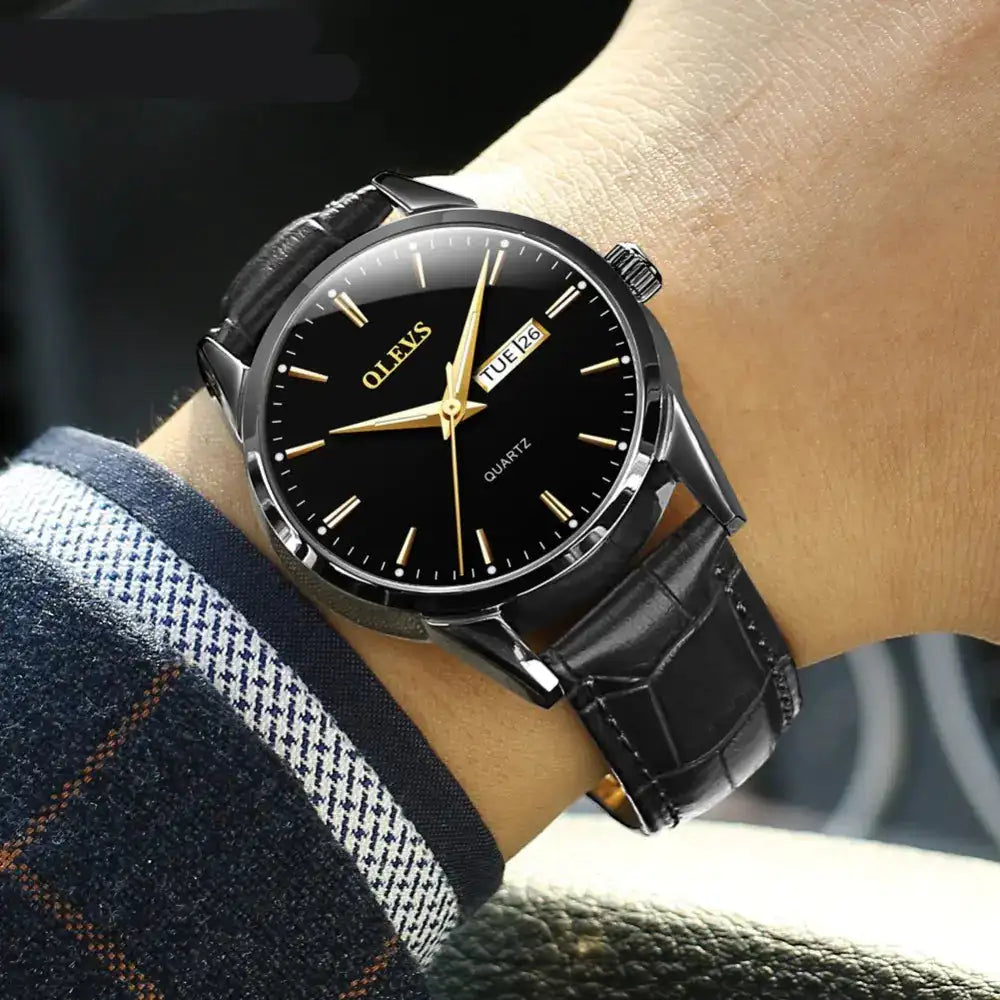 Quartz Couple Watches - Men's Mechanical Dual Calendar