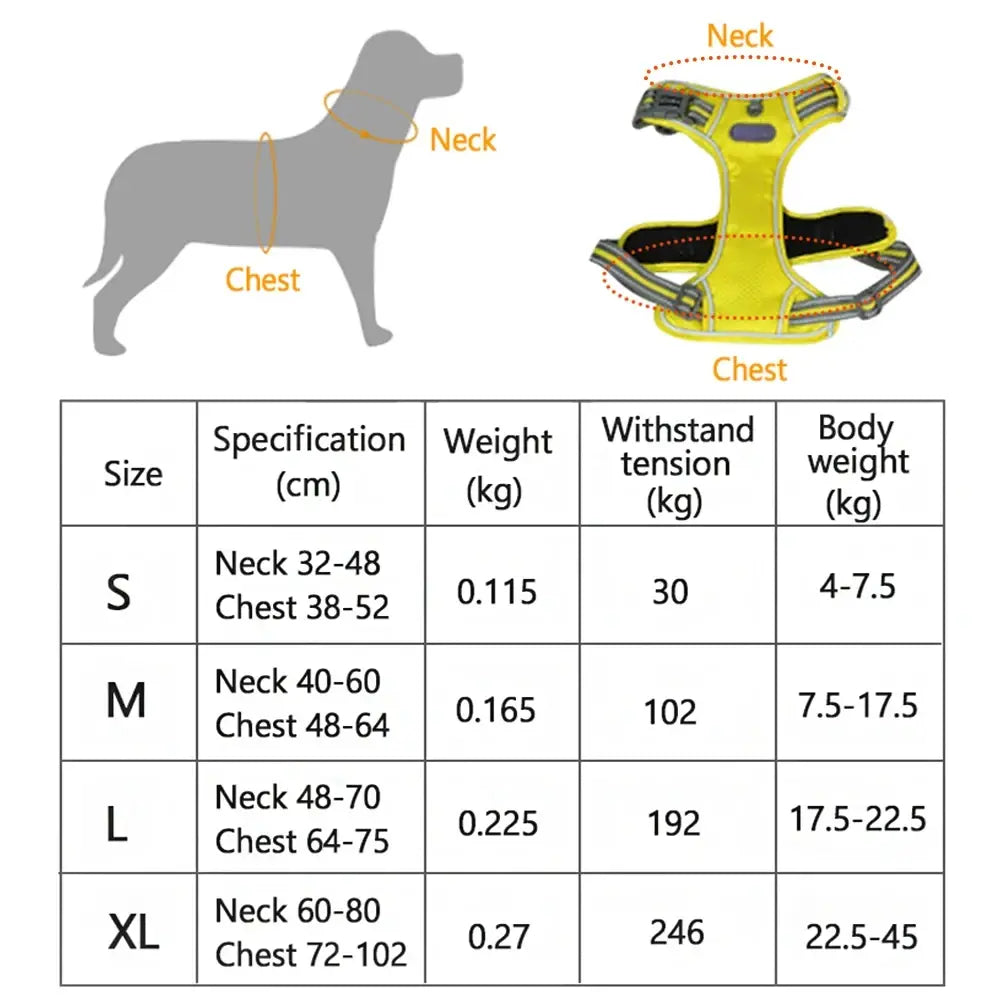 Breathable Dog Harness Pi-Mart