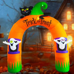 10FT Giant Inflatable Arch with Black Cat and Ghosts Outdoor Patio Lawn Halloween Inflatable Decorations - SJB-DIAMOND ELITES