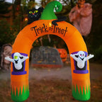 10FT Giant Inflatable Arch with Black Cat and Ghosts Outdoor Patio Lawn Halloween Inflatable Decorations - SJB-DIAMOND ELITES