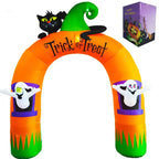 10FT Giant Inflatable Arch with Black Cat and Ghosts Outdoor Patio Lawn Halloween Inflatable Decorations - SJB-DIAMOND ELITES