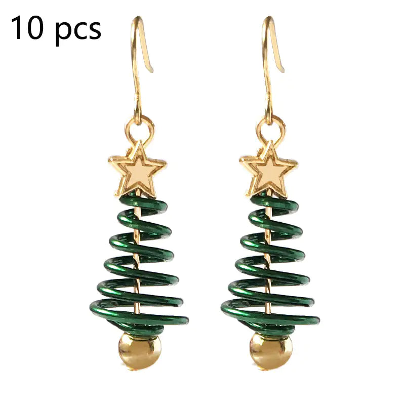 Christmas Earrings Tree Star DIY Earrings Lootquake LLC