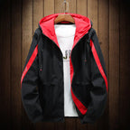 Men's Color Block Hooded Jacket Pi-Mart